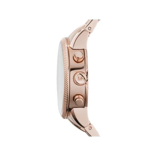 Michael Kors Ladies Ritz Rose Gold Chronograph Watch - MK6077 - Image 2